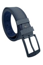 4.5 cm. Spor Suni Deri Çift Dikişli Model Erkek Kemer Gri