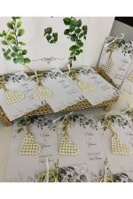 İncili Kalp Anahtarlık Nikah, Söz, Nişan Hediyelik - 50 Adet