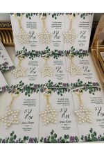 İnci Yıldız Anahtarlık Bebek, Nikah, Söz, Nişan Hediyelik - 25 Adet