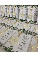 İnci Yıldız Anahtarlık Bebek, Nikah, Söz, Nişan Hediyelik - 25 Adet