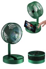 Katlanabilir Usb Şarjlı Masaüstü Soğutucu Mini Fan Telefon Tutucu