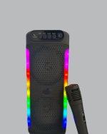 RGB Işıklı Çift Hoparlörlü Taşınabilir Bluetooth Speaker ve Mikrofon