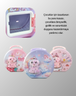 Mini Çocuk Para Kasası Güvenli Kilitli Birikim Kutusu