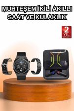 Dijital Göstergeli Bluetooth Kulaklık ve Bildirim Görebilen Akıllı Saat Alarm ve Titreşim