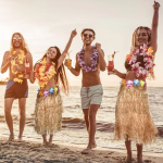 60 Cm Naturel Saman Görünümlü Hawaii Etek Hula