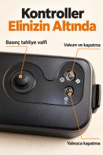Poşet Ağzı Kapatma ve Vakumlama Makinesi Siyah