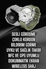 Akıllı Saat Sesli Görüşme Titreşimli Nabız Sensörlü Spor Modları