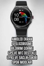 Akıllı Saat Dokunmatik Ekran Sesli Görüşme ve Bildirim Görme Sağlık Takibİ