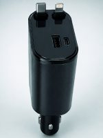120W Hızlı Şarj Destekli 4'ü 1 Arada Araç Şarj Cihazı Type-C, Lightning, USB ve USB-C Çıkışlı