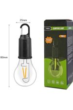 3 Farklı Mod LED'li Şarjlı Asma Kancalı Kamp Lambası Taşınabilir Ampul