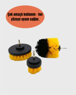 Yüksek Devirde Etkili Temizlik Sağlayan Matkap Ucu Fırça Seti