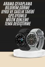 Yeni Nesil Akıllı Saat Çağrı Cevaplayabilen Plastik 47 Mm Uyumlu Kordon