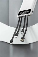 Powerbank 20.000 Mah LCD Ekran USB Lightning Type-C Uyumlu İOS ve Android