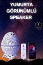 Yumurta Şeklinde Su Dalgalı Bluetooth Speaker Lamba Renkli Şarjlı Yeni Nesil