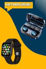 Kaliteli Akıllı Saat ve Kaliteli Bluetooth Kulaklık ANC Özelliği Uzun Pil Ömrü