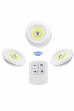 Dolap Işığı Mutfak Rafı Işığı Uzaktan Kumandalı 3 Lü Spot Led Lamba