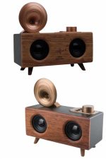 Bluetooth Nostalji Speaker Radyo Gramofon Ahşap Renk Vintage