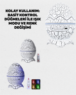 Bluetooth Hoparlör Özellikli 7 Renkli Gece Aydınlatması
