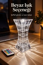 Geometrik Gövdeli Parlaklık Ayarlı LED Masa Lambası