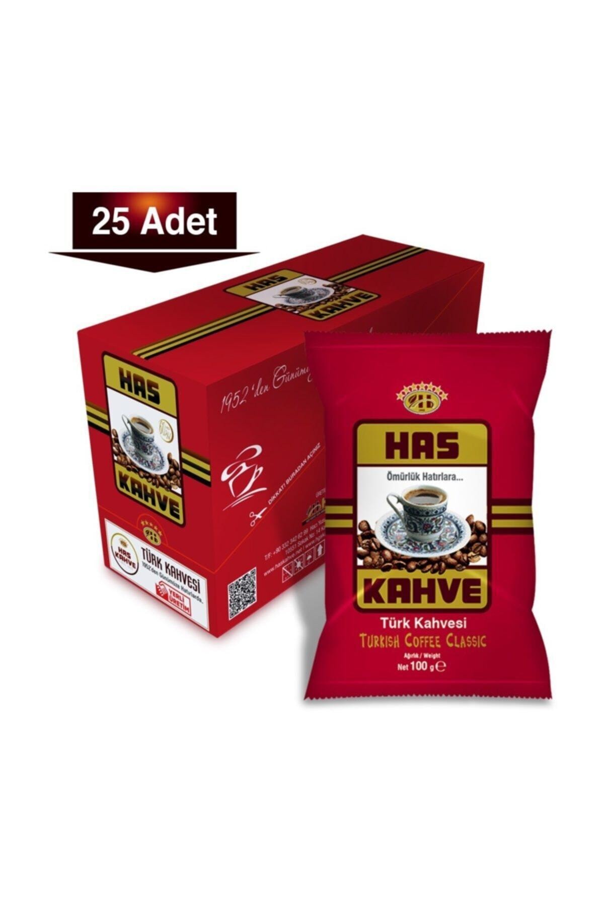 Has Türk Kahvesi 100 Gr 25li Kutu (Kırmızı paket Türk Kahvesi)
