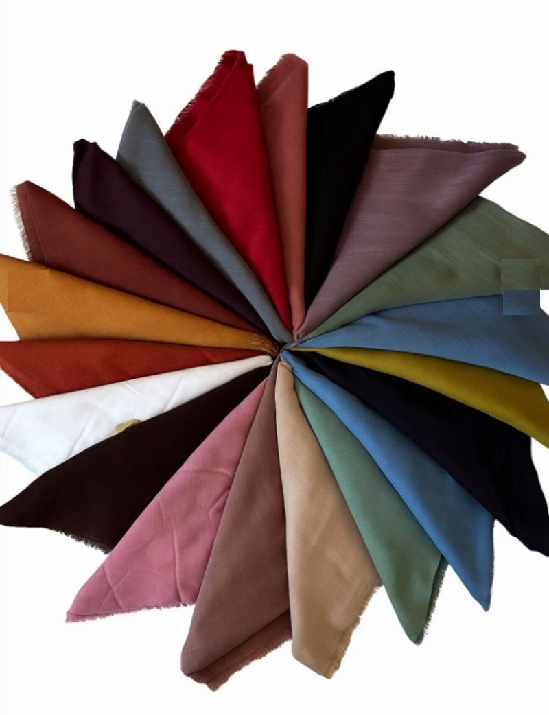 Bilmar  Düz Flamli Eşarp 100 X 100 Cm x 10 Adet