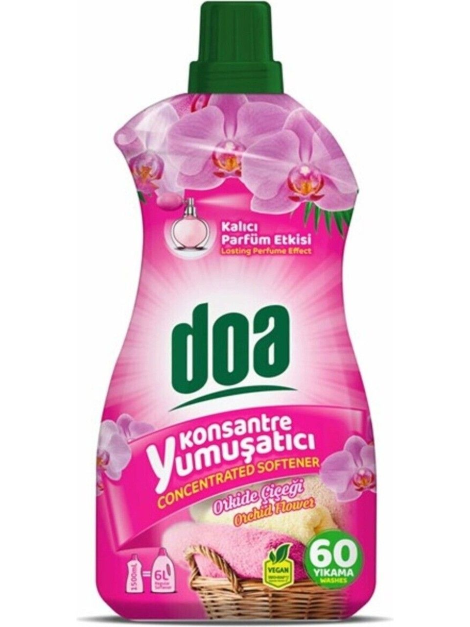 Doa Konsantre Çamaşır Yumuşatıcı Orkide 60 Yıkama 1500 Ml x 2 Adet