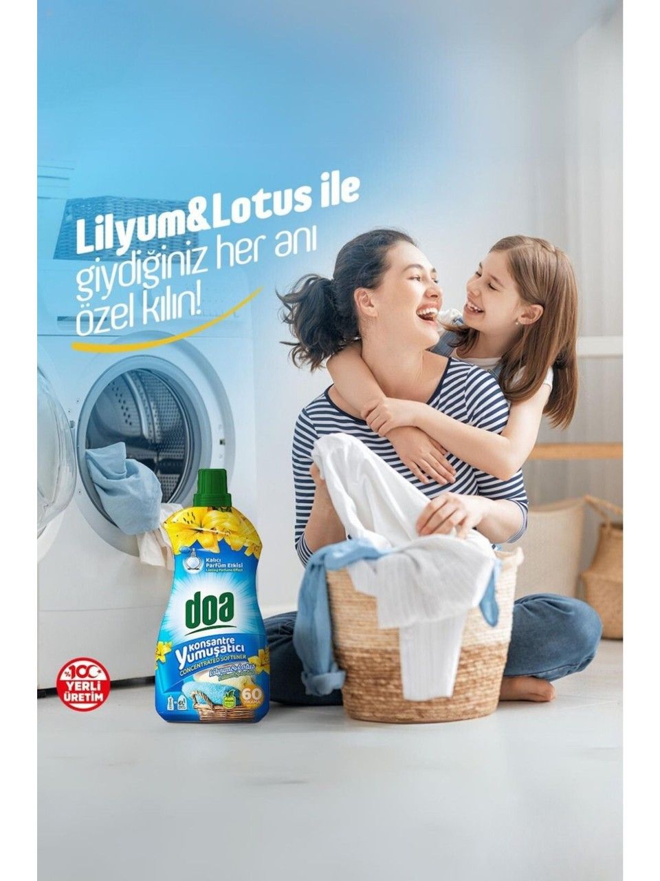 Doa Konsantre Çamaşır Yumuşatıcı Lilyum Lotus 60 Yıkama 1500 Ml x 2 Adet