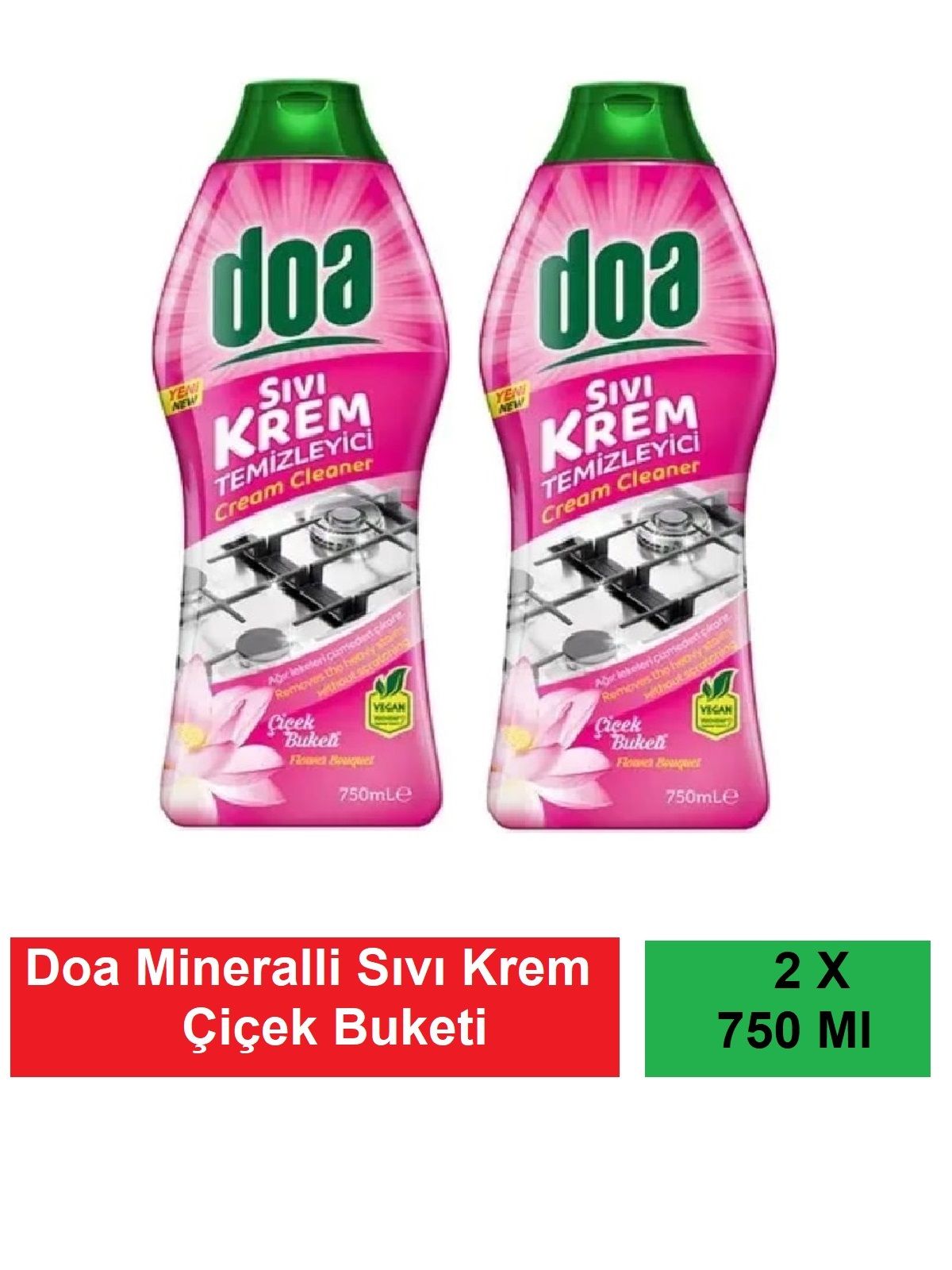Doa Sıvı Krem Mineralli Çiçek Buketi 750 Ml Vegan x 2 Adet