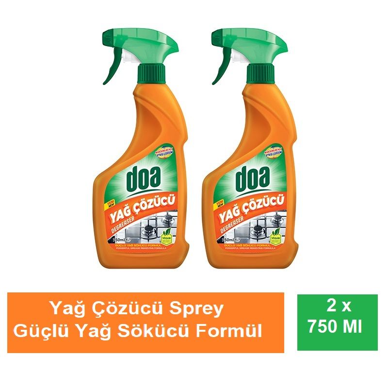 Doa Yağ Çözücü Sprey 750 ML Vegan x 2 Adet