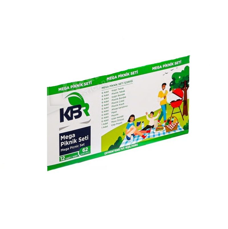 Kbr Mega Piknik Seti 12 Çeşit 62 Parça x 2 Set