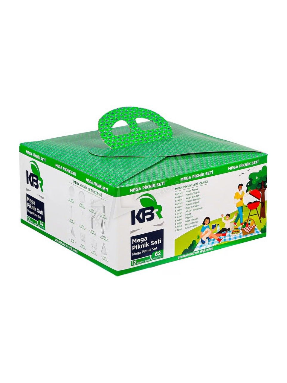 Kbr Mega Piknik Seti 12 Çeşit 62 Parça x 2 Set