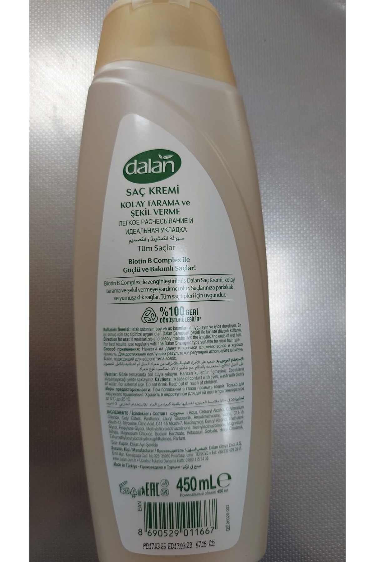 Saç Kremi Kolay Tarama ve Şekil Verme 450 Ml x 2 Adet