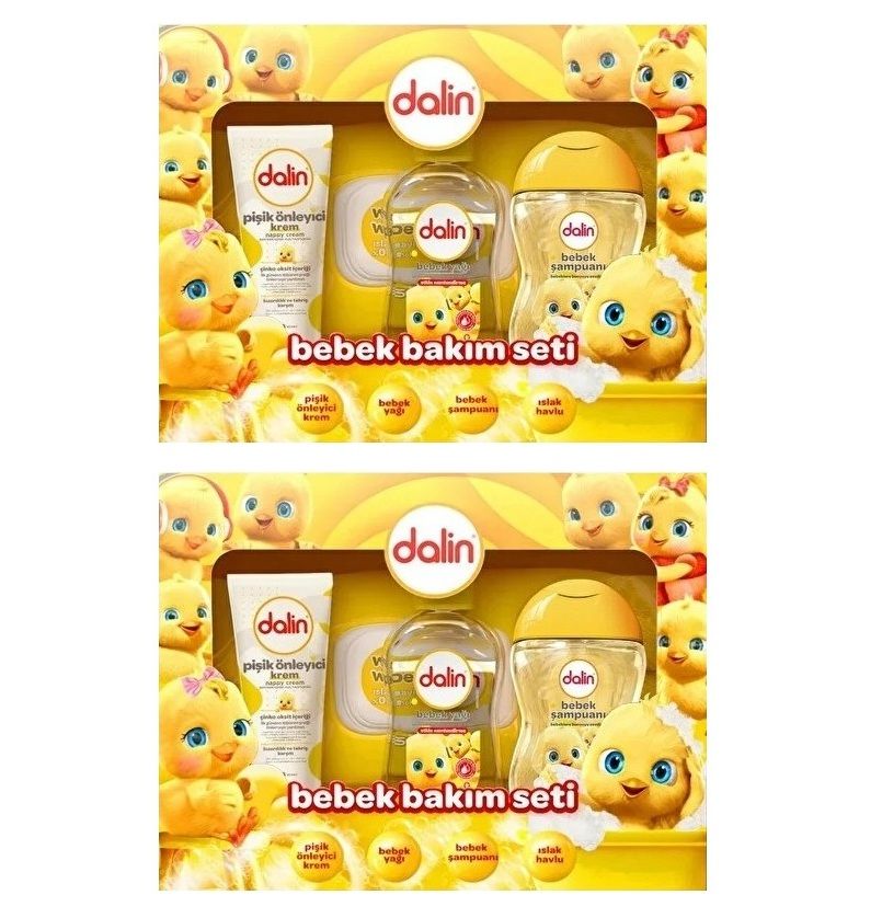 Dalin Bebek Bakım Seti 4 Parça Kutulu Yenidoğan x 2 Set