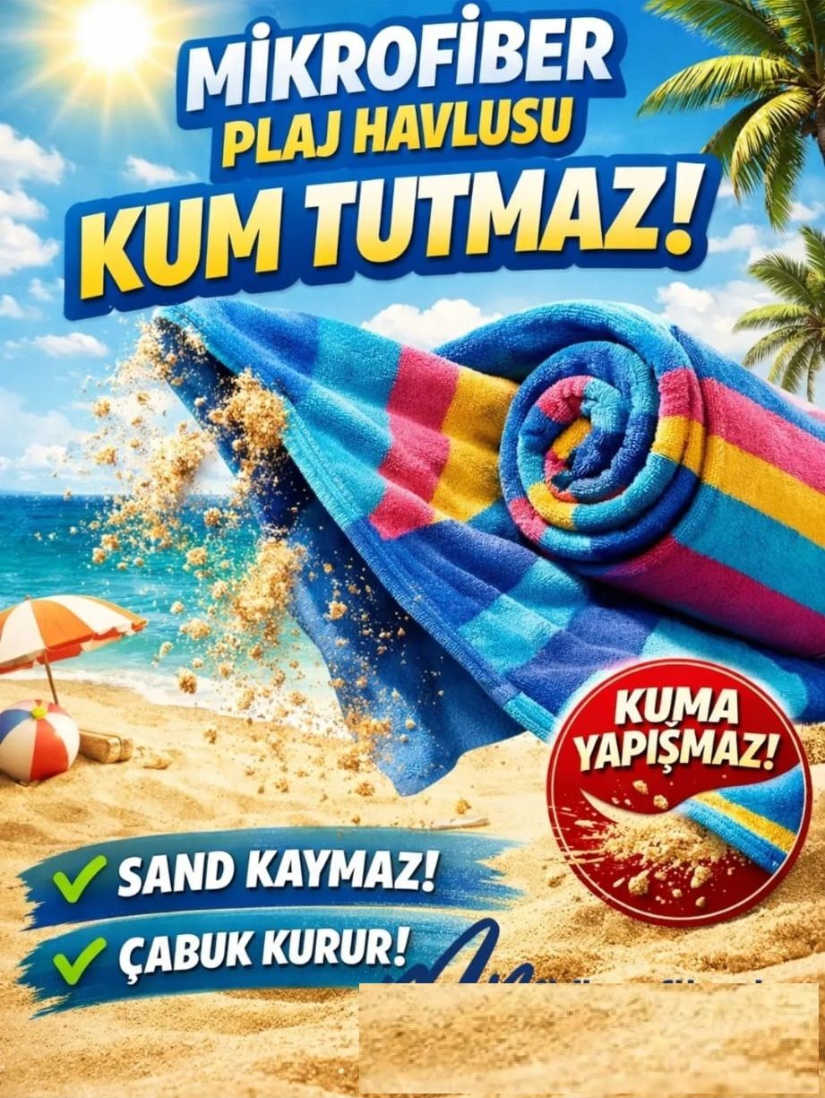 Bilmar Mikrofiber Ultra Emici Hızlı Kuruyan Kum Tutmaz Spor, Havuz, Plaj Havlusu 70 X 140 Cm x 2 A