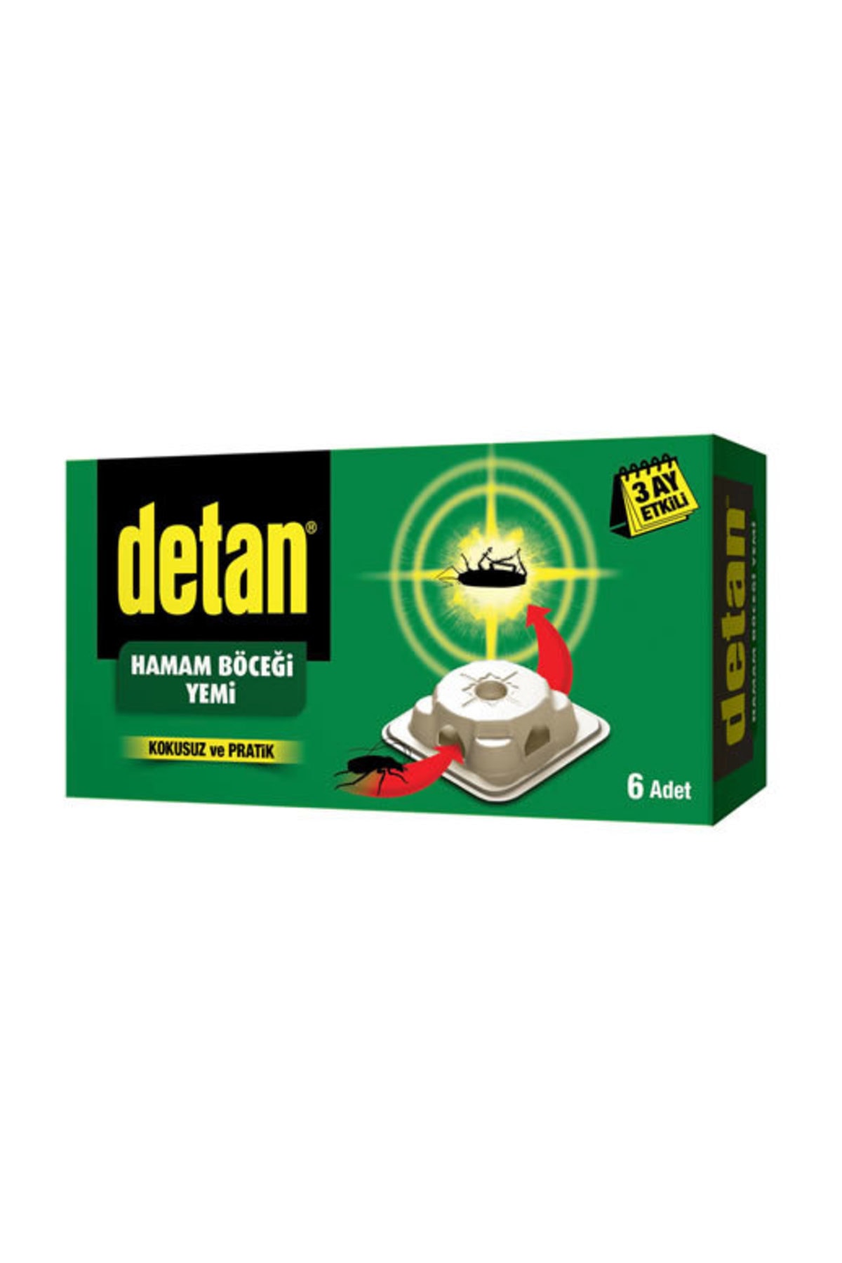 Detan Hamam Böceği Yemi 6 Adet Max