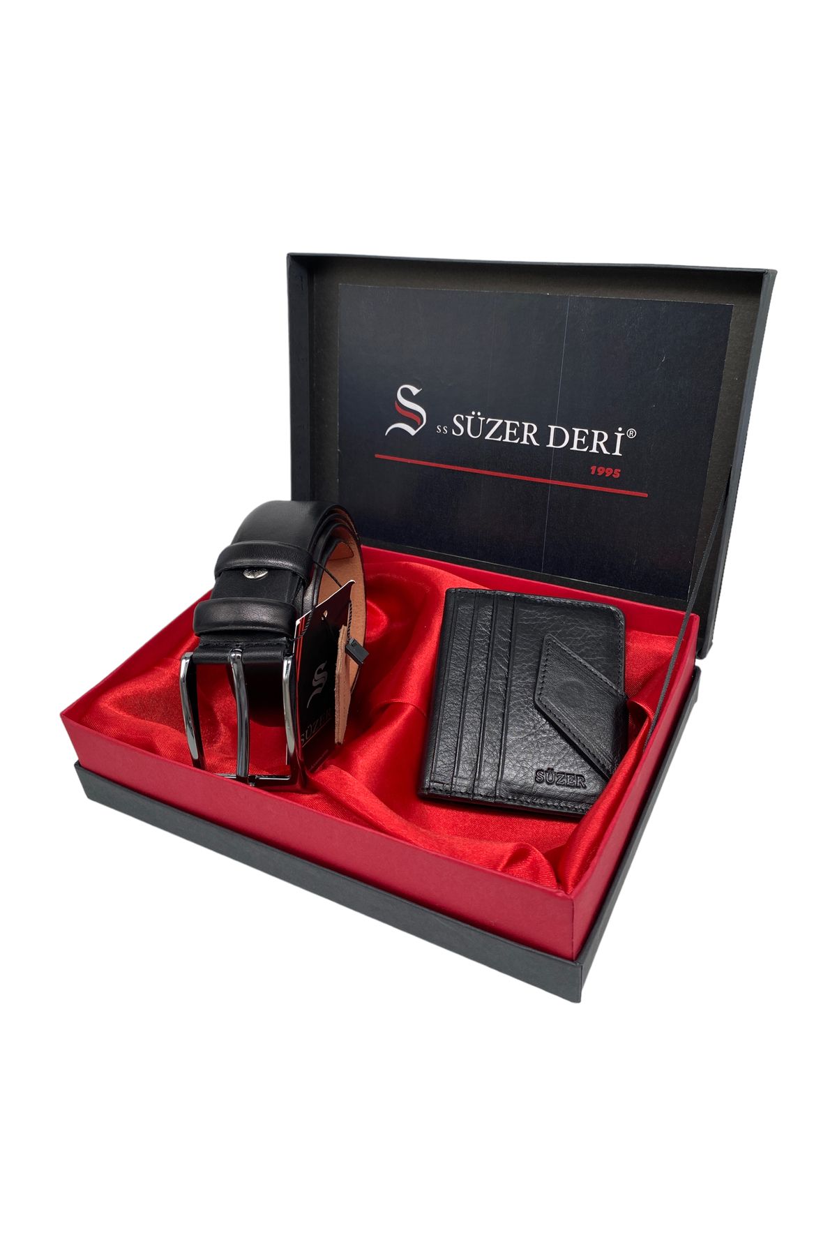 %100 Hakiki Deri Kemer & Kartlık Set (DOĞUM GÜNÜ BABALAR GÜNÜ SEVGİLİLER GÜNÜ DAMAT BOHÇA
