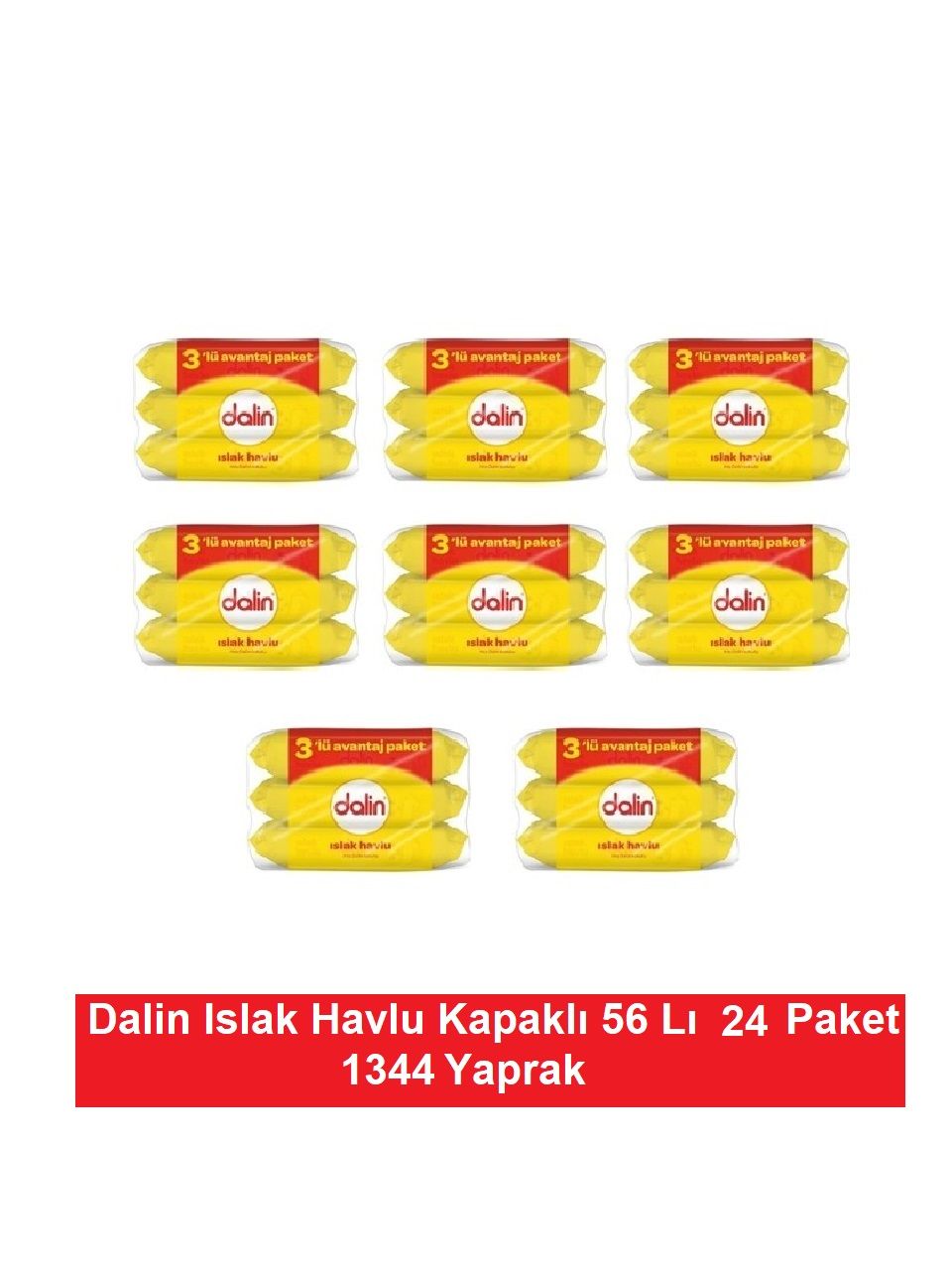 Dalin Islak Havlu Kapaklı 56 Lı x 24 Paket = 1344 Yaprak