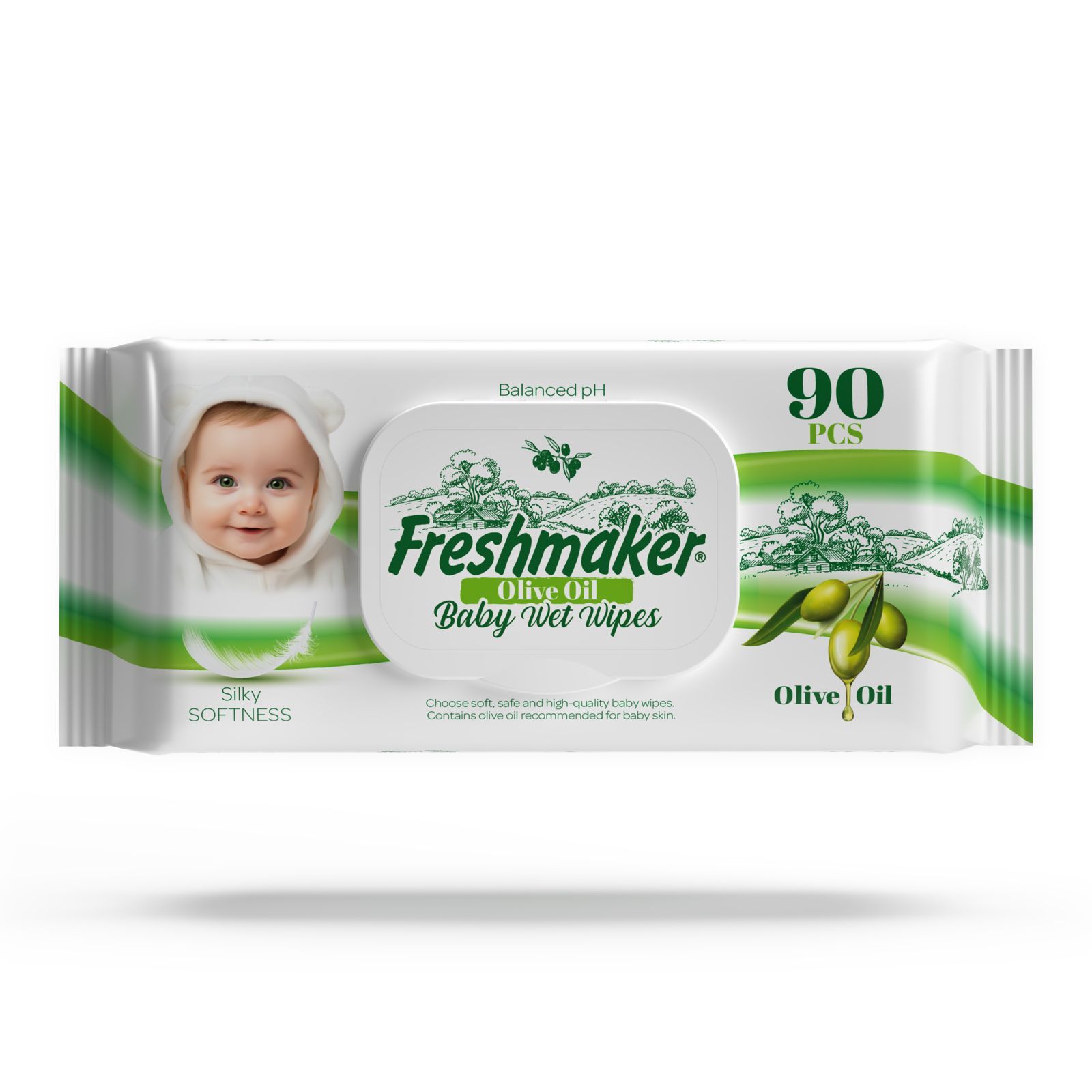 Freshmaker Islak Havlu Zeytinyağlı Sensitive Kapaklı 2160 Yaprak