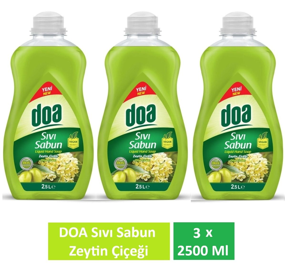Doa Sıvı Sabun Zeytin Çiçeği 2.5 Lt x 3 Adet