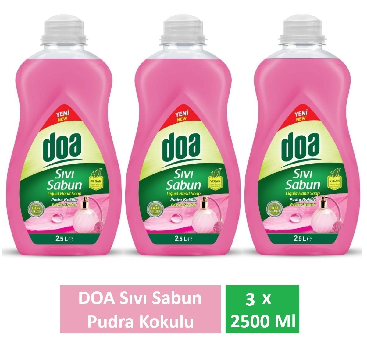 Doa Sıvı Sabun Pudra Kokulu 2.5 Lt x 3 Adet