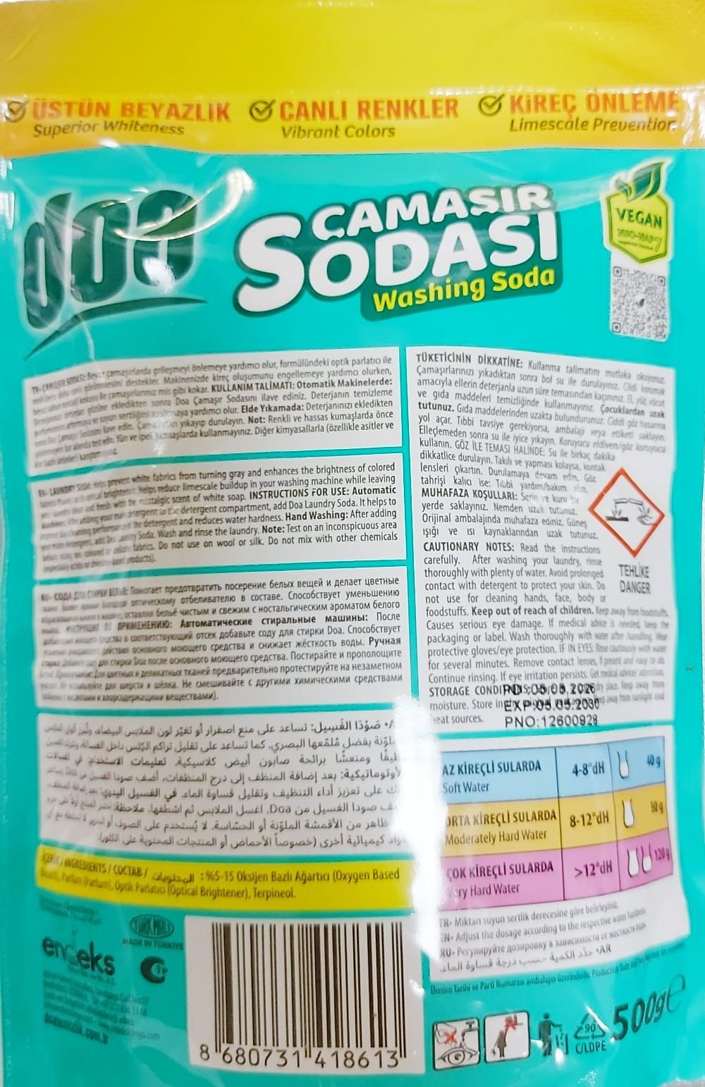 Doa Çamaşır Sodası 1500 Gr