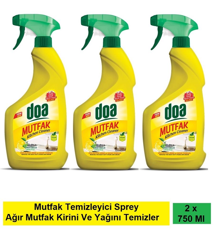 Doa Mutfak Temizleyici Limon 750 Ml Vegan x 3 Adet