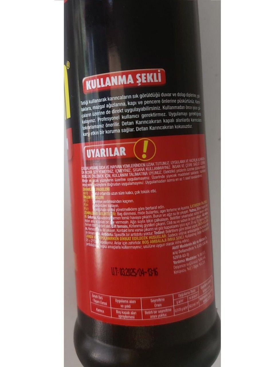 Detan Karınca Kıran İlacı Kokusuz 325 Ml x 3 Adet