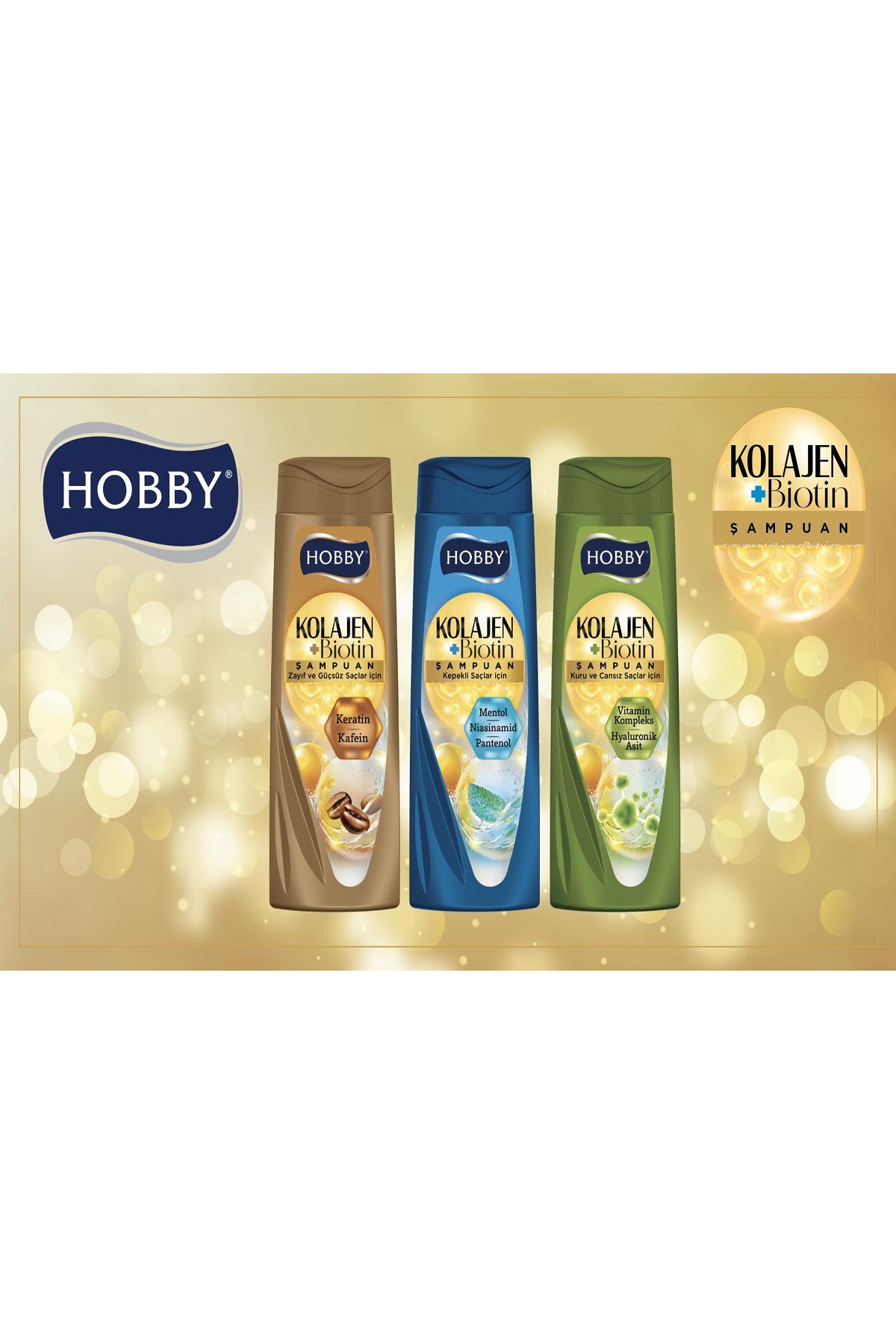 Hobby Şampuan Gül Özlü Boyalı Saç 480 Ml x 3 Adet