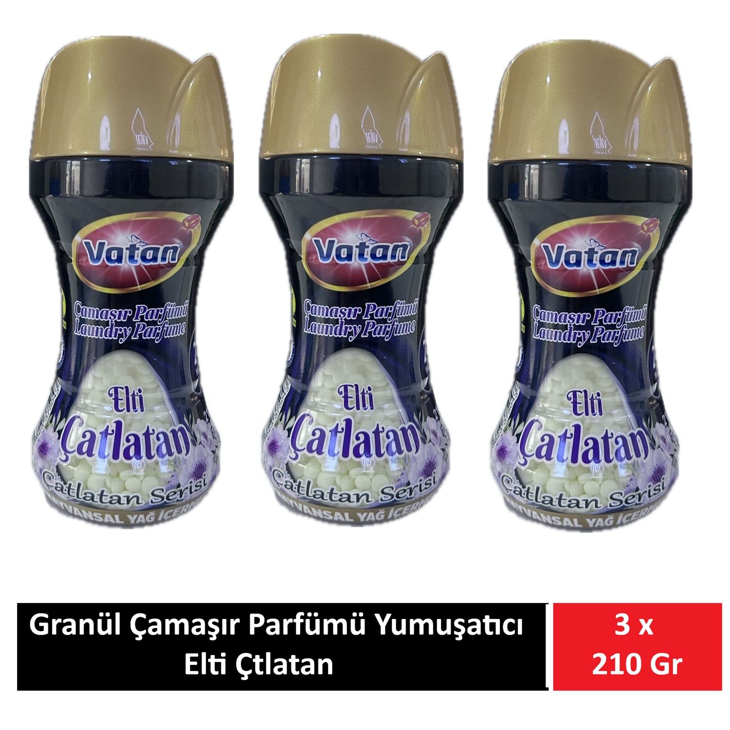 Vatan Granül Çamaşır Parfümü Ve Yumuşatıcı Elti Çatlatan 210 Gr x 3 Adet