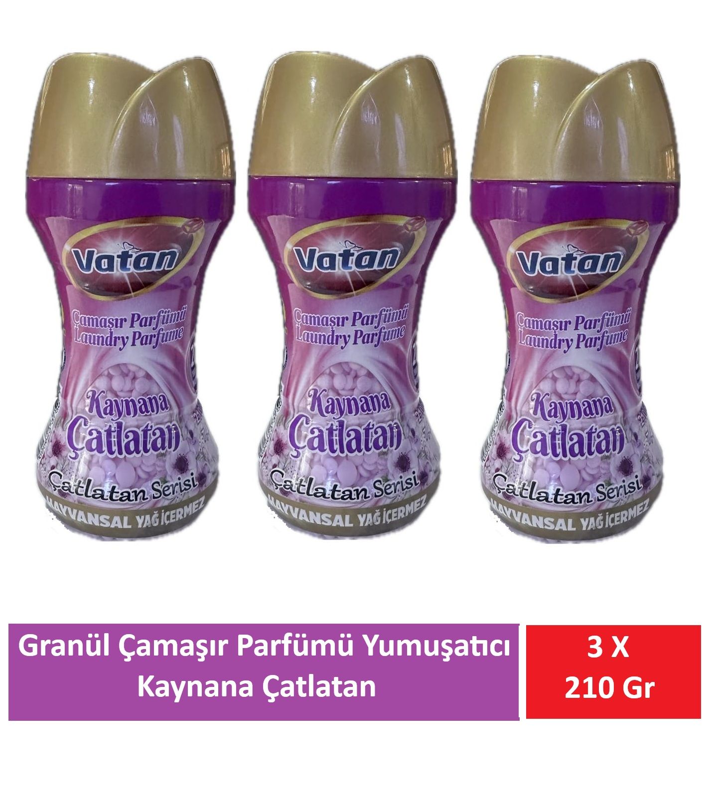 Vatan Granül Çamaşır Parfümü Ve Yumuşatıcı Kaynana Çatlatan 210 Gr x 3 Adet