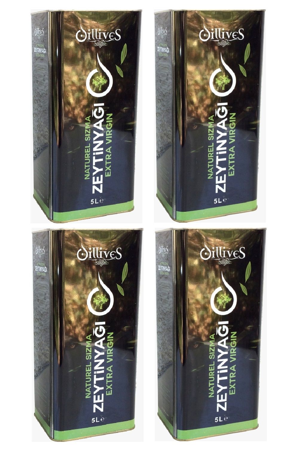 Oillives Soğuk Sıkım Naturel Sızma Zeytinyağı – Extra Virgin – 5 Lt x 4 Adet