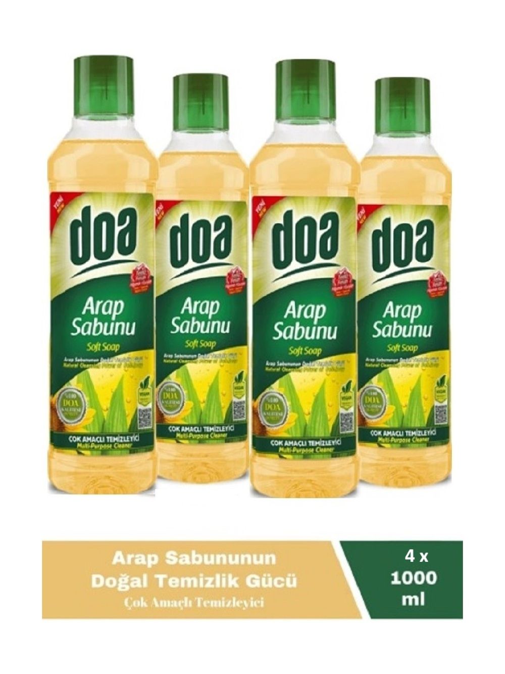 Doa Sıvı Arap Sabunu 1 Lt Vegan x 4 Adet