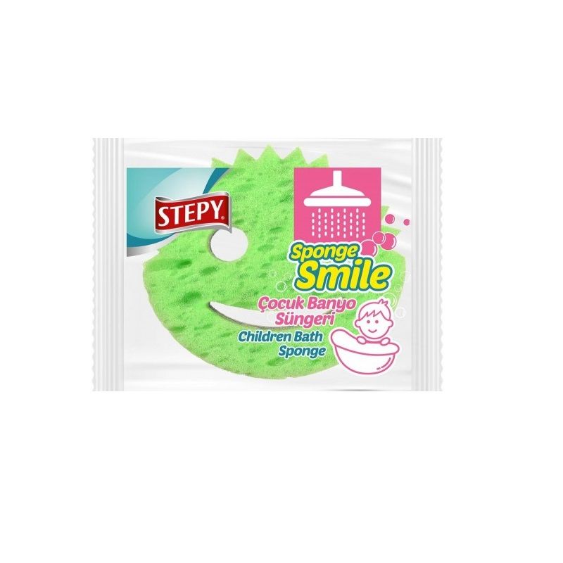 Stepy Sponge Smile Çocuk Banyo Süngeri x 4 Paket