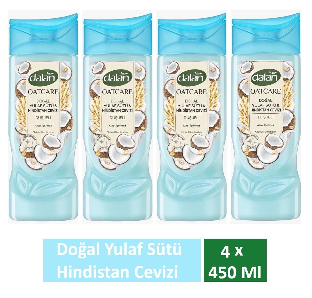 Dalan Duş Jeli Oatcare Yulaf Sütü Ve Hindistan Cevizi 450 Ml x 4 Adet